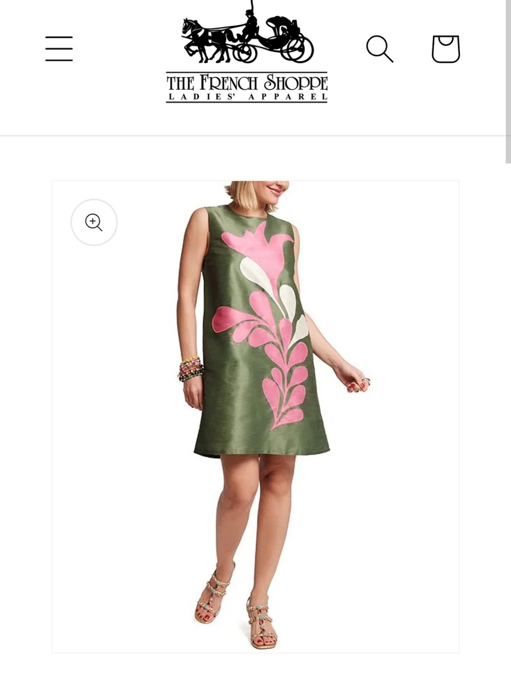 Frances Valentine Lilly Shift Dress in Modern Palm
